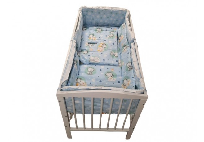 Lenjerie MyKids Baby Teddy Albastru 4+1 Piese 120x60 cm