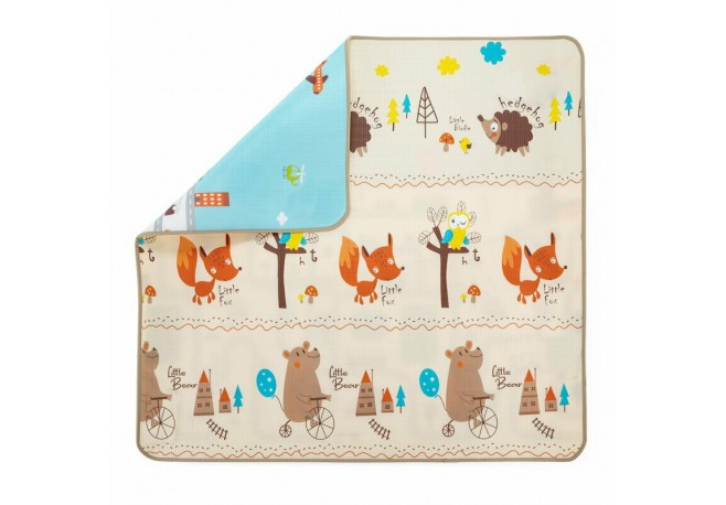 Feedo - Covoras de joaca Reversibil Impermeabil Din spuma Fara BPA 180 x 180 x 1 cm 0 luni+ Multicolor