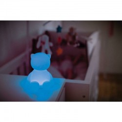 Nattou - Lampa de veghe Cu senzor care detecteaza plansul bebelusui si calmeaza vizual Cu 7 culori diferite si 4 intensitati Dur