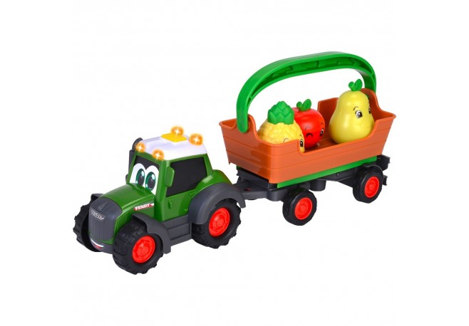 Tractor Simba ABC Freddy Fruit Trailer 30 cm cu lumini sunete si accesorii