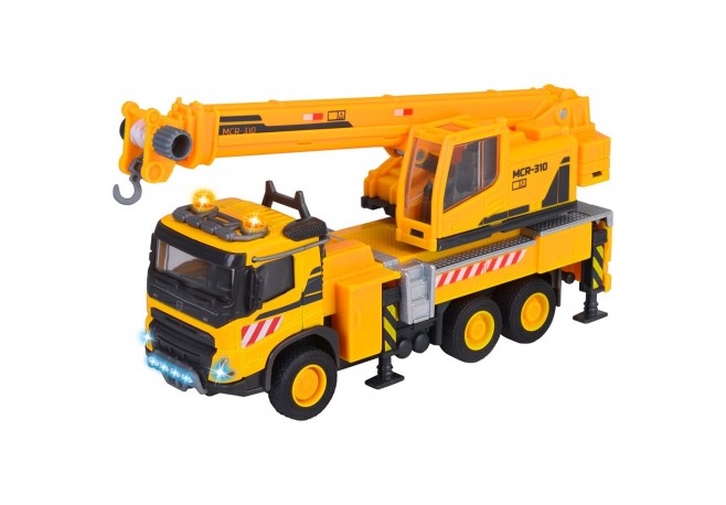 Camion cu macara Majorette Volvo Truck Crane cu lumini si sunete