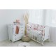 Set lenjerie patut 12 piese Cu 8 aparatori laterale Pernuta Paturica Husa pentru paturica Cearceaf pentru saltele 120x60 cm sau 