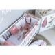 Set lenjerie patut 12 piese Cu 8 aparatori laterale Pernuta Paturica Husa pentru paturica Cearceaf pentru saltele 120x60 cm sau 