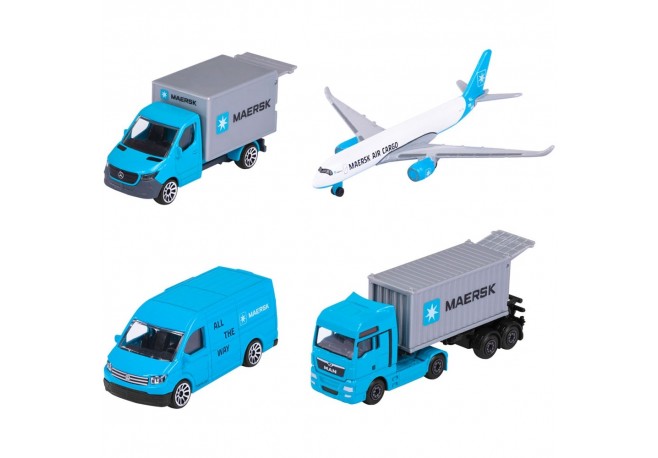 Set Majorette MAERSK Logistic cu 4 vehicule