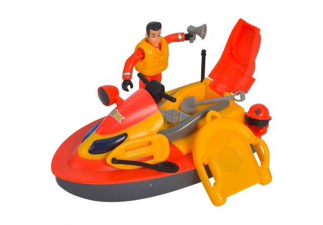 Jet ski Simba Fireman Sam Juno 16 cm cu figurina si accesorii