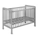 Patut YappyUno din lemn Cu suport pentru saltea reglabil Vopsit cu vopsea pe baza de apa YappyKids 120x60 cm Gri