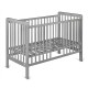 Patut YappyUno din lemn Cu suport pentru saltea reglabil Vopsit cu vopsea pe baza de apa YappyKids 120x60 cm Gri