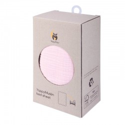 Cearceaf din muselina Pentru patut de 120x60 cm YappyKids Blush