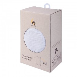 Cearceaf din muselina Pentru patut de 120x60 cm YappyKids Grey