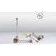 Lionelo - Trotineta pentru copii Jessy Pliabila Pana la 50 Kg Cu design ergonomic Cu lumini LED 56 x 26 x 67-82 cm 3 ani+ Maro