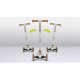 Lionelo - Trotineta pentru copii Jessy Pliabila Pana la 50 Kg Cu design ergonomic Cu lumini LED 56 x 26 x 67-82 cm 3 ani+ Maro