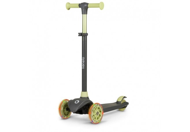 Lionelo - Trotineta pentru copii Jessy Pliabila Pana la 50 Kg Cu design ergonomic Cu lumini LED 56 x 26 x 67-82 cm 3 ani+ Verde