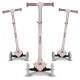 Lionelo - Trotineta pentru copii Jessy Pliabila Pana la 50 Kg Cu design ergonomic Cu lumini LED 56 x 26 x 67-82 cm 3 ani+ Roz