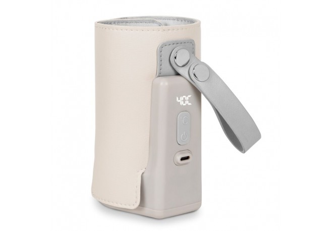Lionelo - Incalzitor biberoane ThermUp Go Plus Portabil Cu aspect elegant Temperatura constanta pana la 24 h Incarcare USB Bej