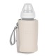Lionelo - Incalzitor biberoane ThermUp Go Plus Portabil Cu aspect elegant Temperatura constanta pana la 24 h Incarcare USB Bej