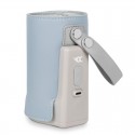 Lionelo - Incalzitor biberoane ThermUp Go Plus Portabil Cu aspect elegant Temperatura constanta pana la 24 h Incarcare USB Albas
