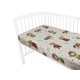 MimiNu - Cearceaf cu elastic pentru patut 120X60 cm Din bumbac certificat Oeko Tex Standard 100 Teddy Bear On Moon