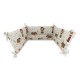MimiNu - Aparatoare pentru patut 120x60 cm Din bumbac certificat Oeko Tex Standard 100 180x30 cm Cu panglici Teddy Bear On Moon