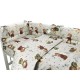 MimiNu - Set lenjerie patut 5 piese Cu pilota si perna Din bumbac certificat Oeko Tex Standard 100 Pentru patut 120x60 cm Teddy 