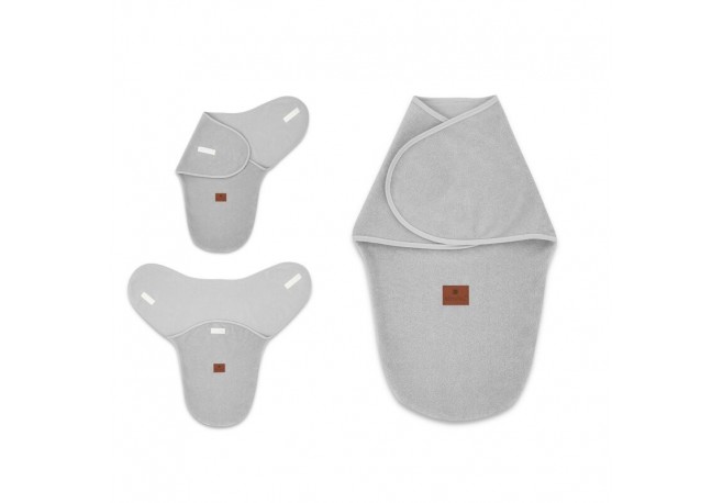 MimiNu - Sistem de infasare bebe 0 - 3 luni Din tesatura thermofrotte Grey