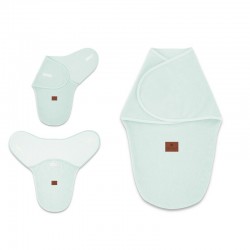 MimiNu - Sistem de infasare bebe 0 - 3 luni Din tesatura thermofrotte Cold Mint