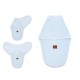 MimiNu - Sistem de infasare bebe 0 - 3 luni Din tesatura thermofrotte Blue