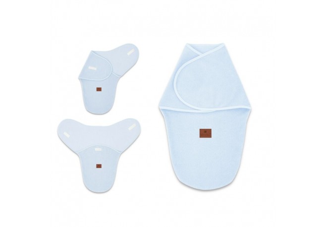 MimiNu - Sistem de infasare bebe 0 - 3 luni Din tesatura thermofrotte Blue