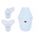MimiNu - Sistem de infasare bebe 0 - 3 luni Din tesatura thermofrotte Blue