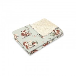 MimiNu - Paturica calduroasa si pufoasa Cu doua fete Dimensiune 70x100 cm Din tesatura imitatie de lana si bumbac Materiale cert