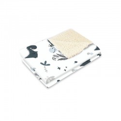 MimiNu - Paturica calduroasa si pufoasa Cu doua fete Dimensiune 70x100 cm Din tesatura imitatie de lana si bumbac Materiale cert