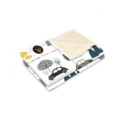 MimiNu - Paturica calduroasa si pufoasa Cu doua fete Dimensiune 70x100 cm Din tesatura imitatie de lana si bumbac Materiale cert