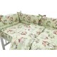 Qmini - Set lenjerie patut 5 piese Cu pilota si perna Din bumbac certificat Oeko Tex Standard 100 Pentru patut 120x60 cm Frogs