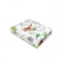 Qmini - Cearceaf cu elastic pentru patut 120X60 cm Din bumbac certificat Oeko Tex Standard 100 The continents