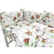 Qmini - Set lenjerie patut 5 piese Cu pilota si perna Din bumbac certificat Oeko Tex Standard 100 Pentru patut 120x60 cm The con