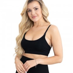 Sutien pentru alaptat Agnes Din 95% bumbac si 5% elastan Masura S Black