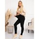 Colanti imblaniti fara cusaturi pentru femei si gravide Din bambus poliamida si elastan Masura XL/XXL Negru