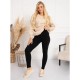 Colanti imblaniti fara cusaturi pentru femei si gravide Din bambus poliamida si elastan Masura XL/XXL Negru