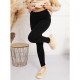 Colanti imblaniti fara cusaturi pentru femei si gravide Din bambus poliamida si elastan Masura XL/XXL Negru