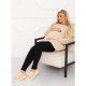 Colanti imblaniti fara cusaturi pentru femei si gravide Din bambus poliamida si elastan Masura XL/XXL Negru