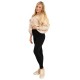Colanti imblaniti fara cusaturi pentru femei si gravide Din bambus poliamida si elastan Masura XL/XXL Negru