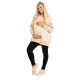 Colanti imblaniti fara cusaturi pentru femei si gravide Din bambus poliamida si elastan Masura XL/XXL Negru