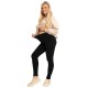 Colanti imblaniti fara cusaturi pentru femei si gravide Din bambus poliamida si elastan Masura XL/XXL Negru