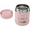 Termos pentru alimente solide Din otel inoxidabil Mentine cald pana la 12 ore si rece pana la 24 ore FreeON Pink Kitty