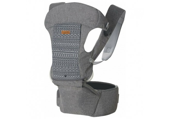 Marsupiu cu scaunel 8 in 1 Travel Mode De la 3.5 kg pana la 15 kg FreeON Grey