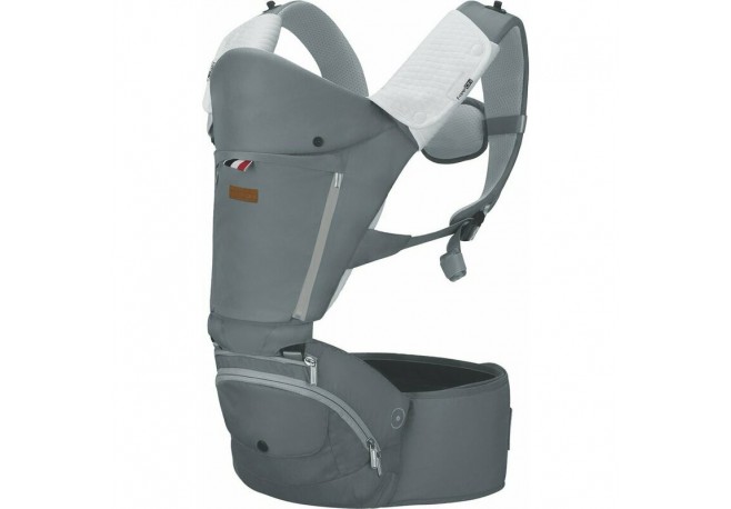 Marsupiu cu scaunel 6 in 1 Easy Mode De la 3.5 kg pana la 15 kg FreeON Grey