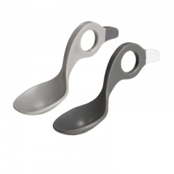 I CAN - Set 2 lingurite cu multiple modalitati de prindere Grey/Dark Grey
