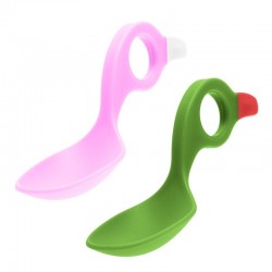I CAN - Set 2 lingurite cu multiple modalitati de prindere Pink/Green