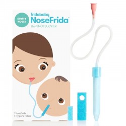 FridaBaby - Aspirator nazal pentru bebelusi Construit in Suedia de medicii ORL Fara ftalati si BPA Transparent