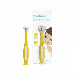 Fridababy - Periuta de dinti Cap 3D pentru curatare eficienta Cu indicator de inlocuire 2 ani+ Galben