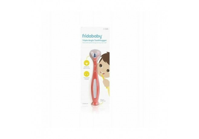 Fridababy - Periuta de dinti Cap 3D pentru curatare eficienta Cu indicator de inlocuire 2 ani+ Roz